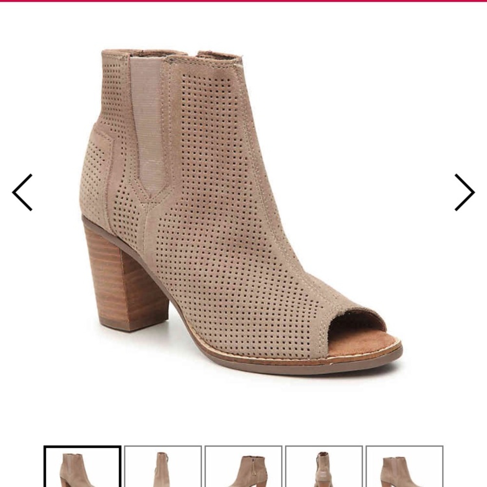 Toms peep toe bootie